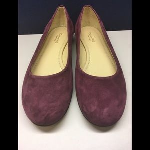 Garnet Hill Suede Leather Ballerina Flats …